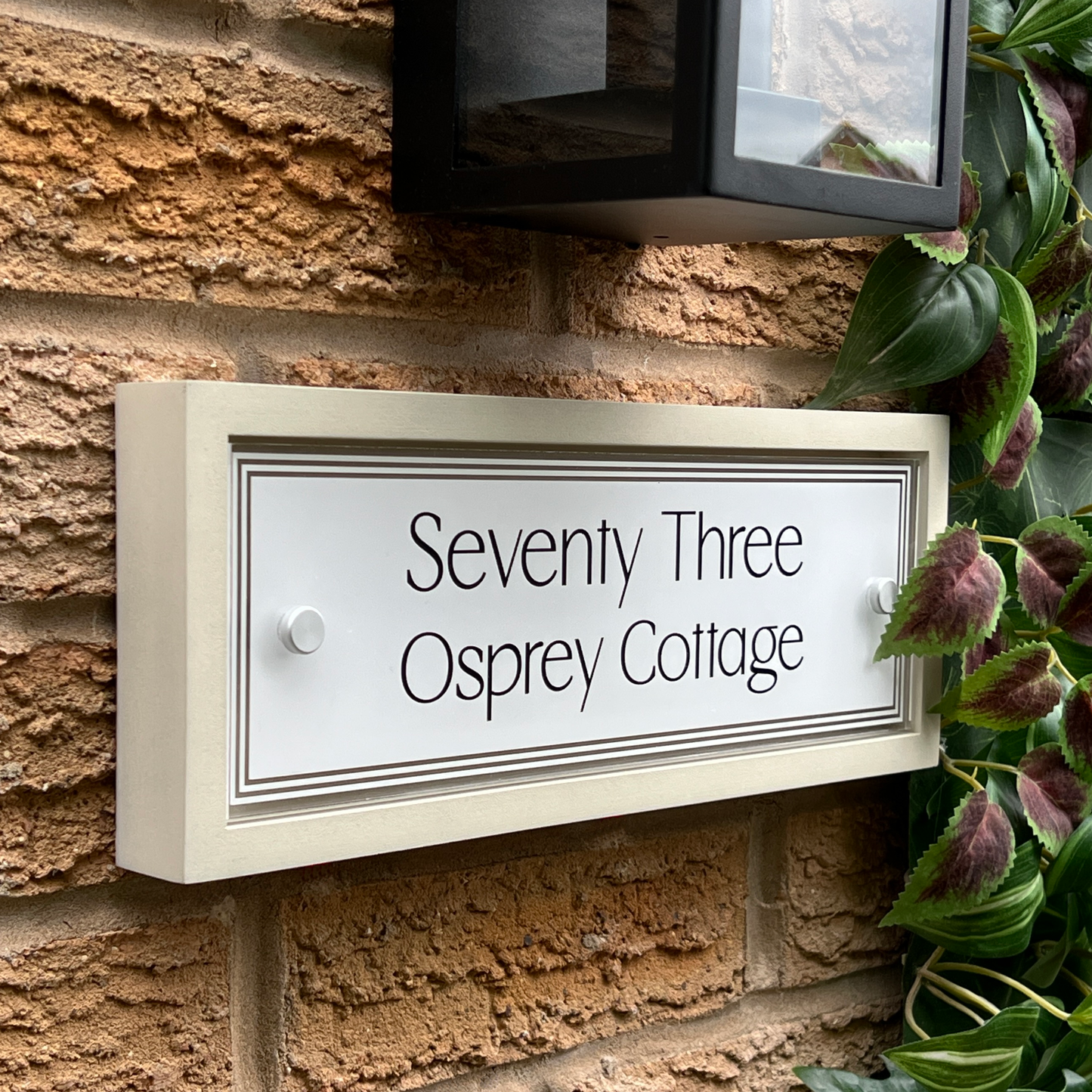 Edit Rectangulum | Personalised Designer House Sign with Acrylic Front & Portland Stone Back