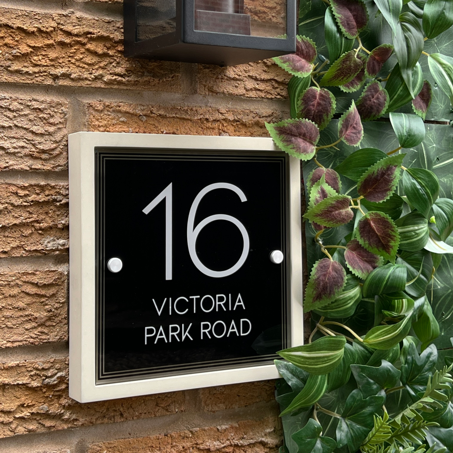Edit Blocus | Personalised Designer House Sign with Acrylic Front & Portland Stone Back