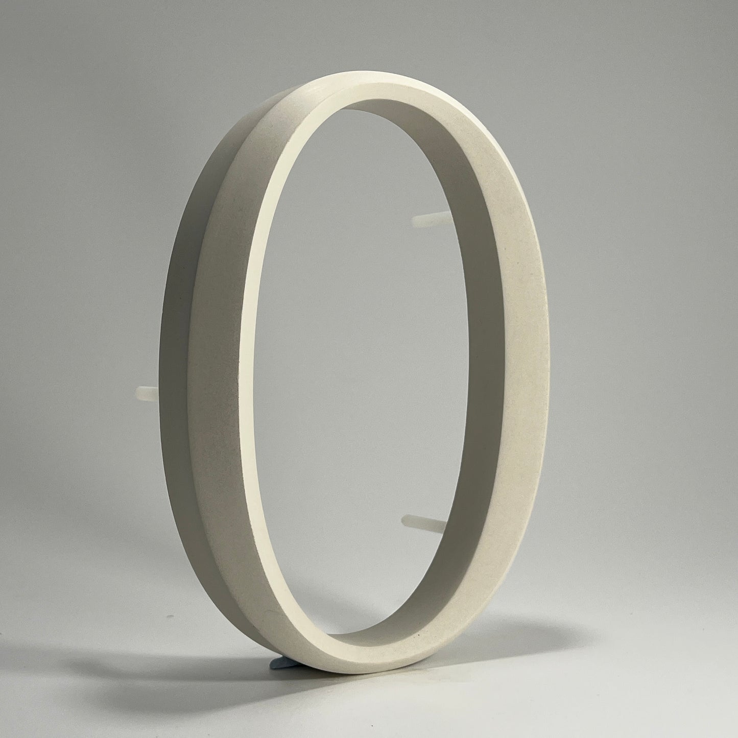 Floating prismatic house number ‘0’, crafted in an elegant design, perfect for modern homes and house signs.