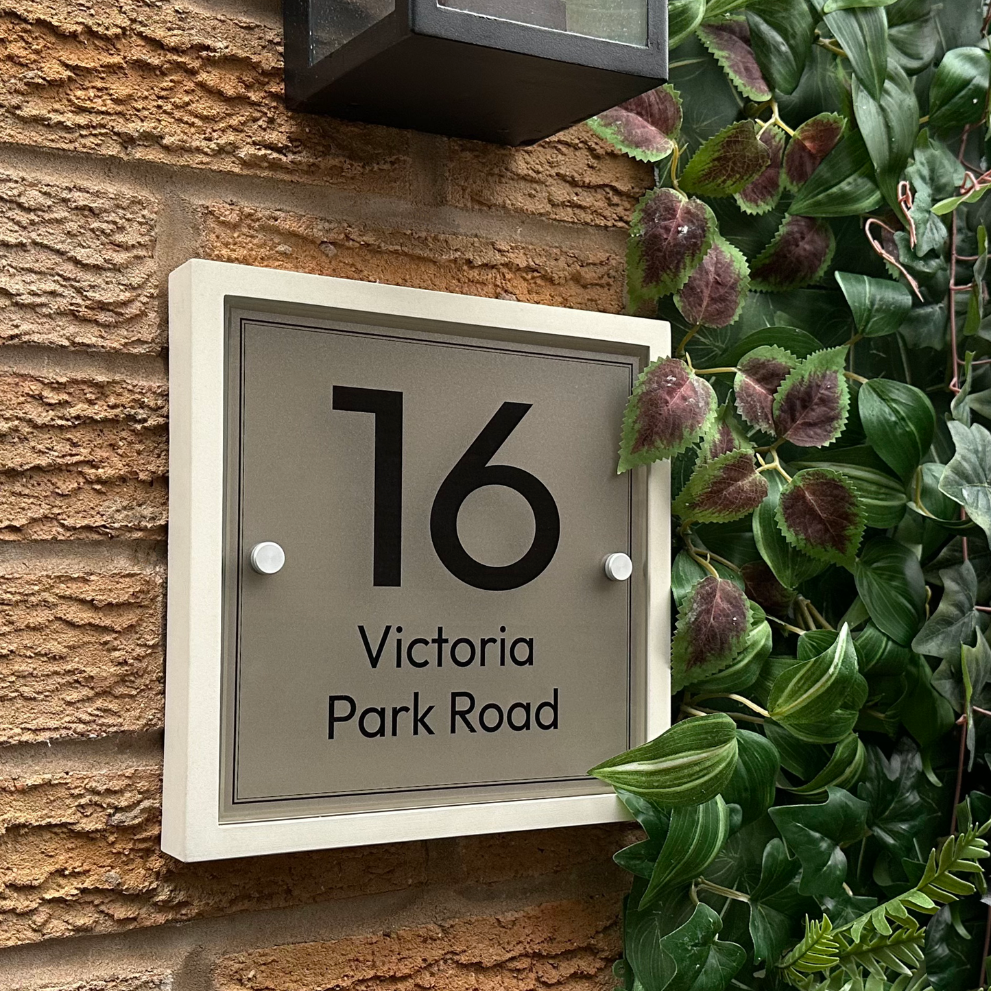 Edit Blocus | Personalised Designer House Sign with Acrylic Front & Portland Stone Back