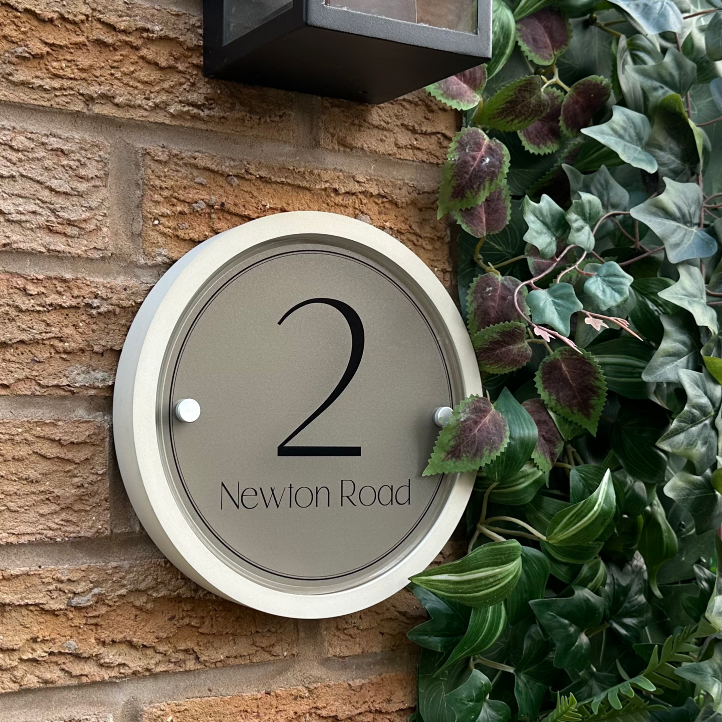 Edit Circulus | Personalised Designer House Sign with Acrylic Front & Portland Stone Back