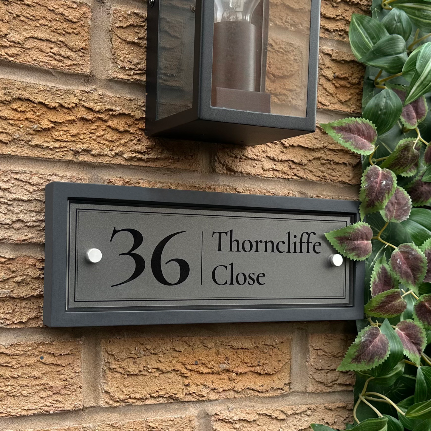 Edit Rectangulum | Personalised Designer House Sign with Acrylic Front & Anthracite Back