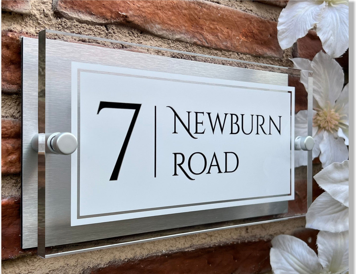 Essentials Rectangle | Personalised House Sign with Perspex front