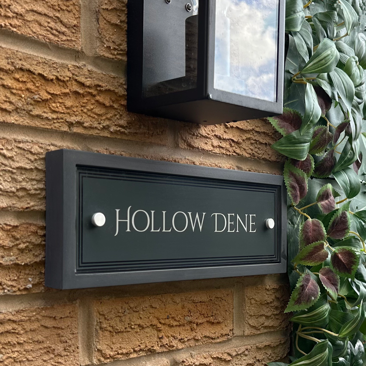 Edit Rectangulum | Personalised Designer House Sign with Acrylic Front & Heritage Grey Back