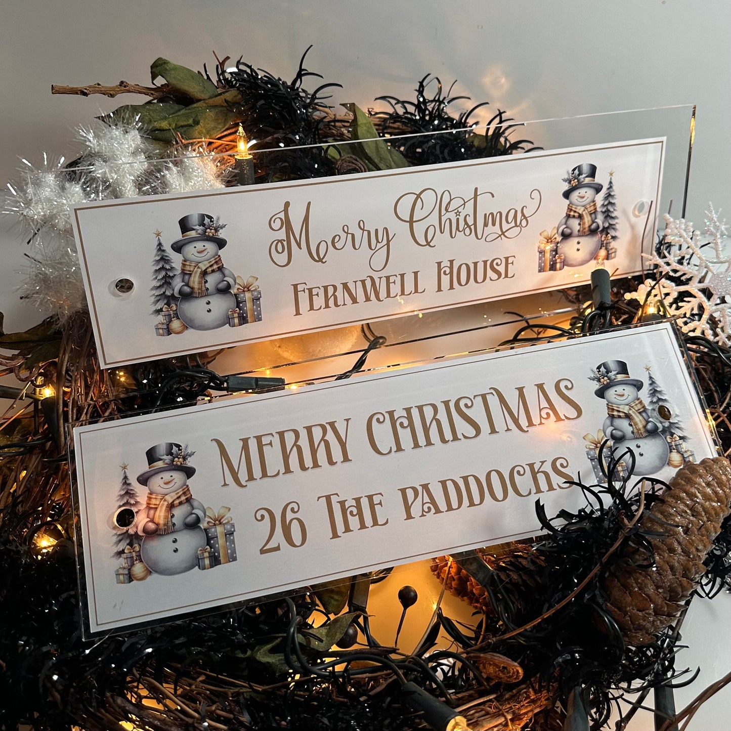 Decorative Personalised Christmas Front Panel – Edit Sign