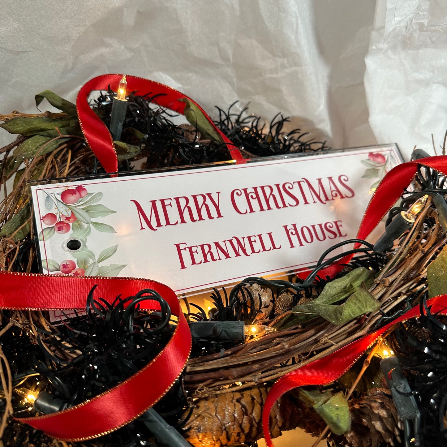 Decorative Personalised Christmas Front Panel – Edit Sign