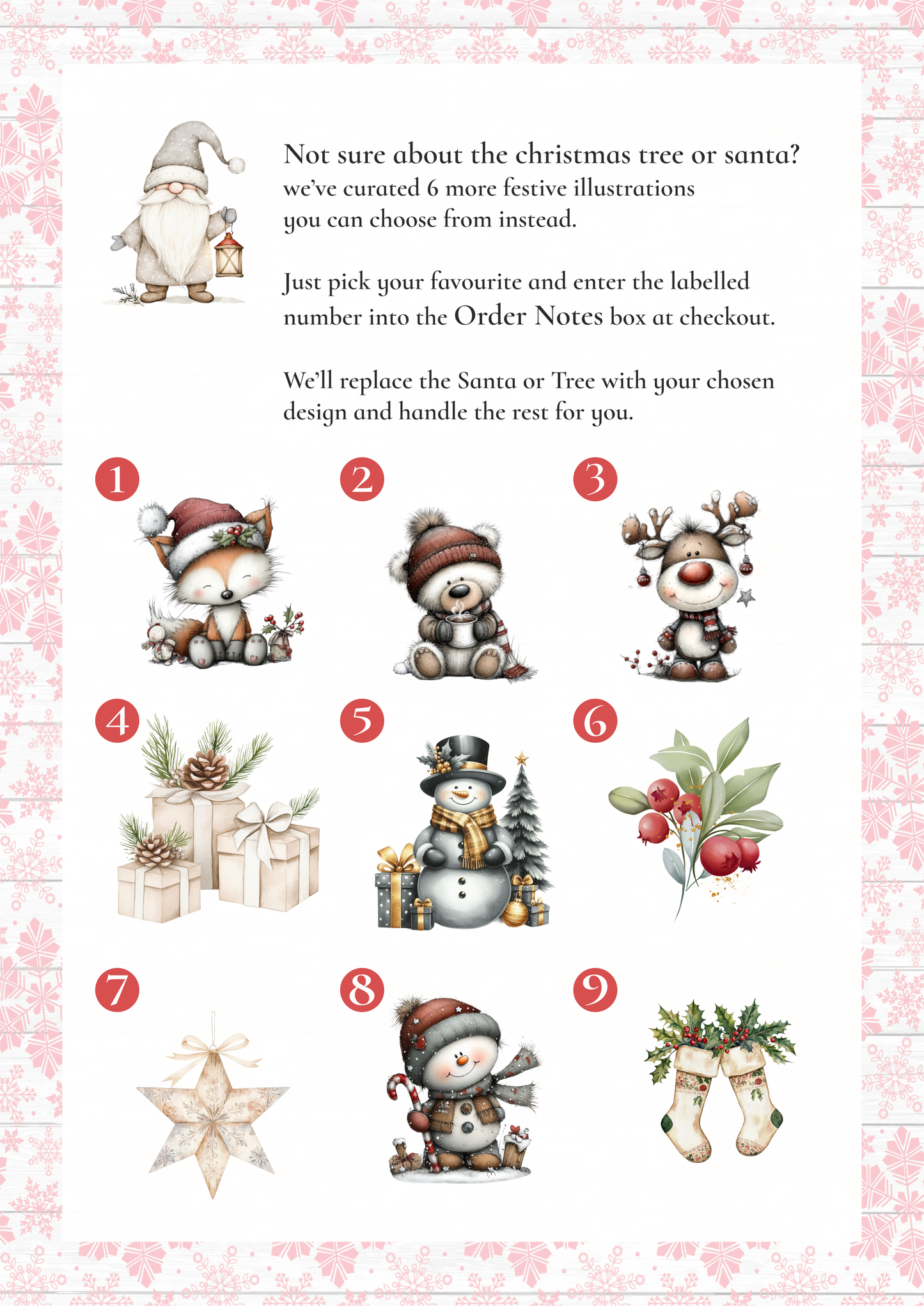 Decorative Personalised Christmas Front Panel – Edit Sign