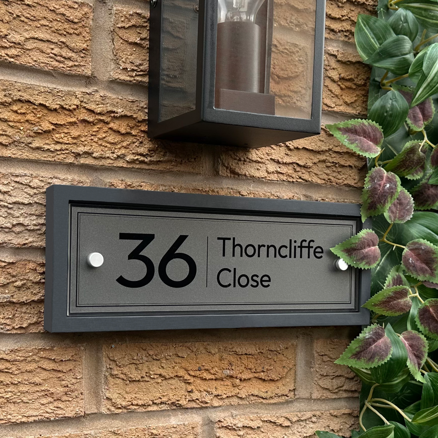 Edit Rectangulum | Personalised Designer House Sign with Acrylic Front & Anthracite Back