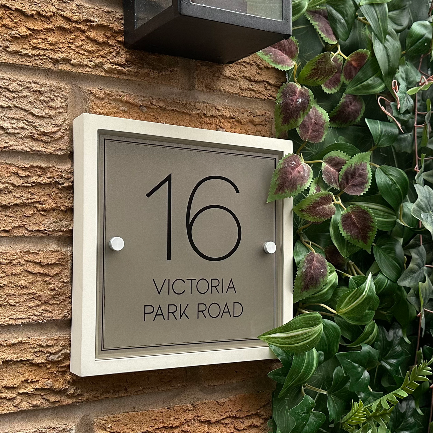 Edit Blocus | Personalised Designer House Sign with Acrylic Front & Portland Stone Back