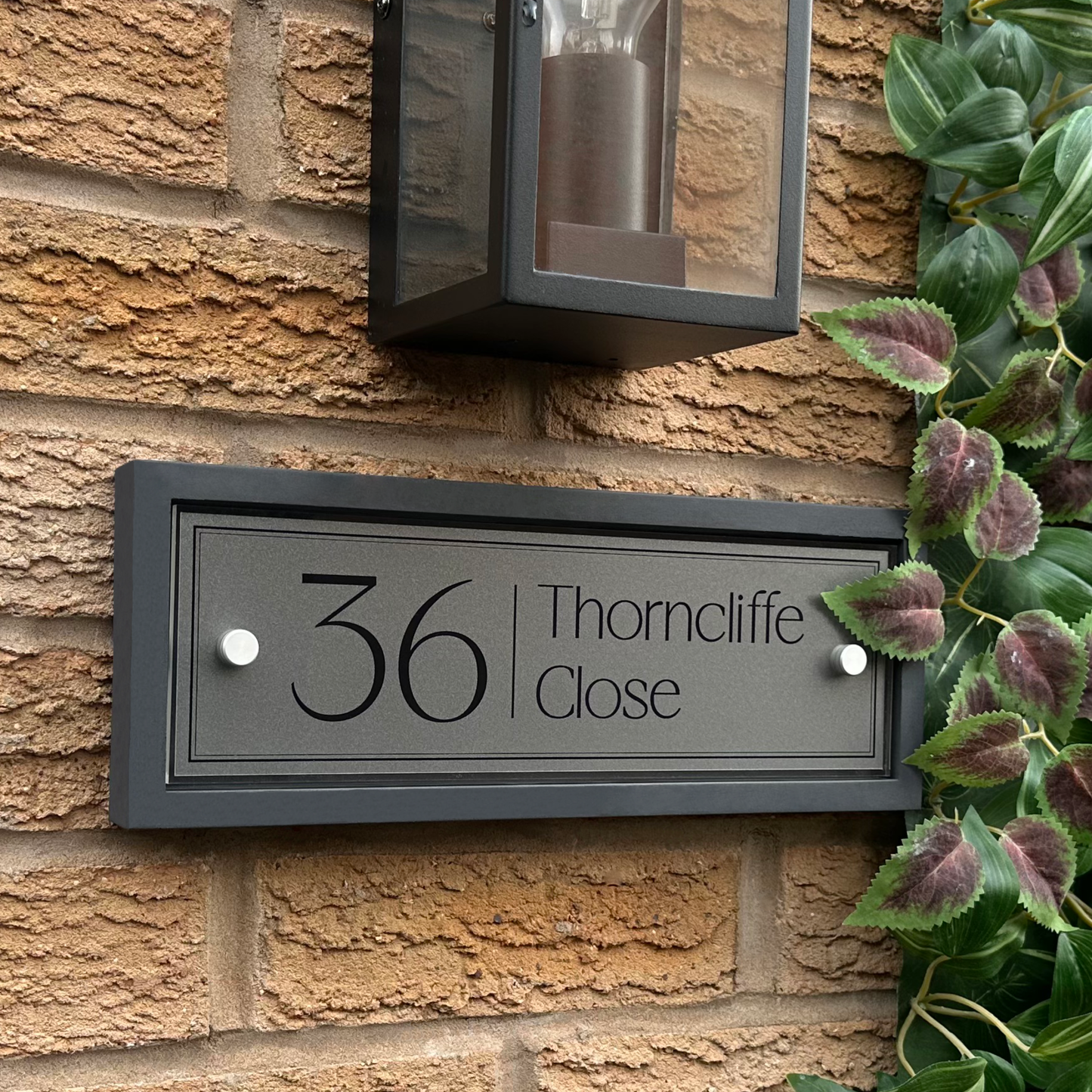 Edit Rectangulum | Personalised Designer House Sign with Acrylic Front & Anthracite Back