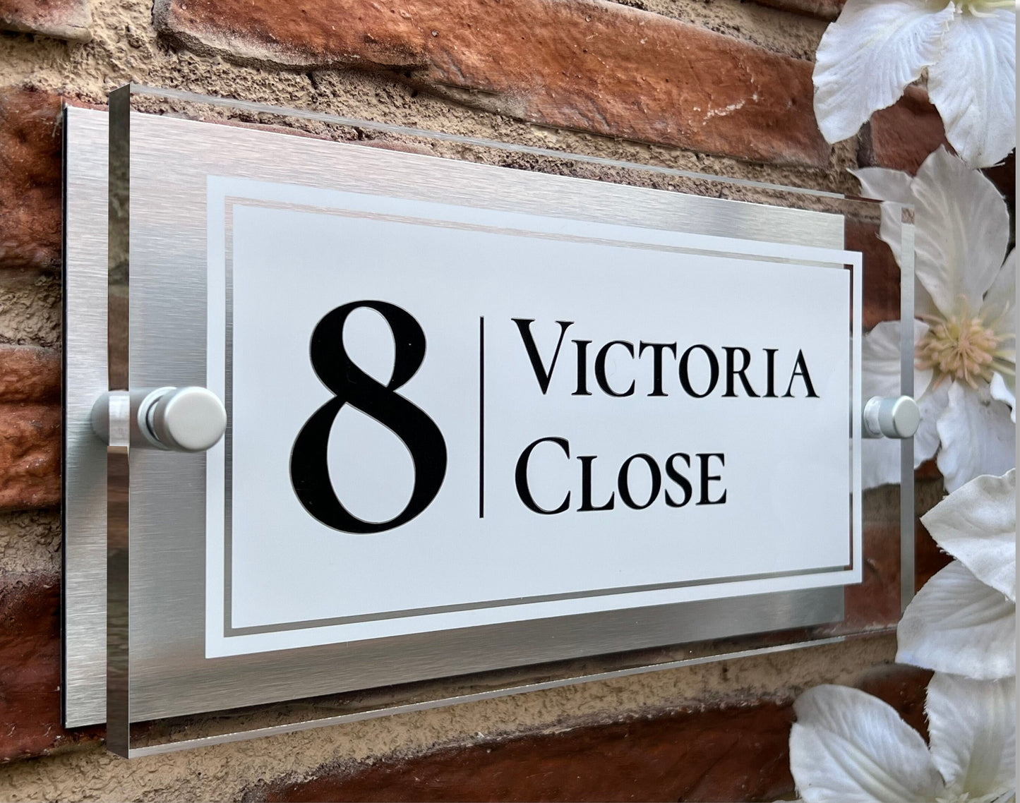 Essentials Rectangle | Personalised House Sign with Perspex front