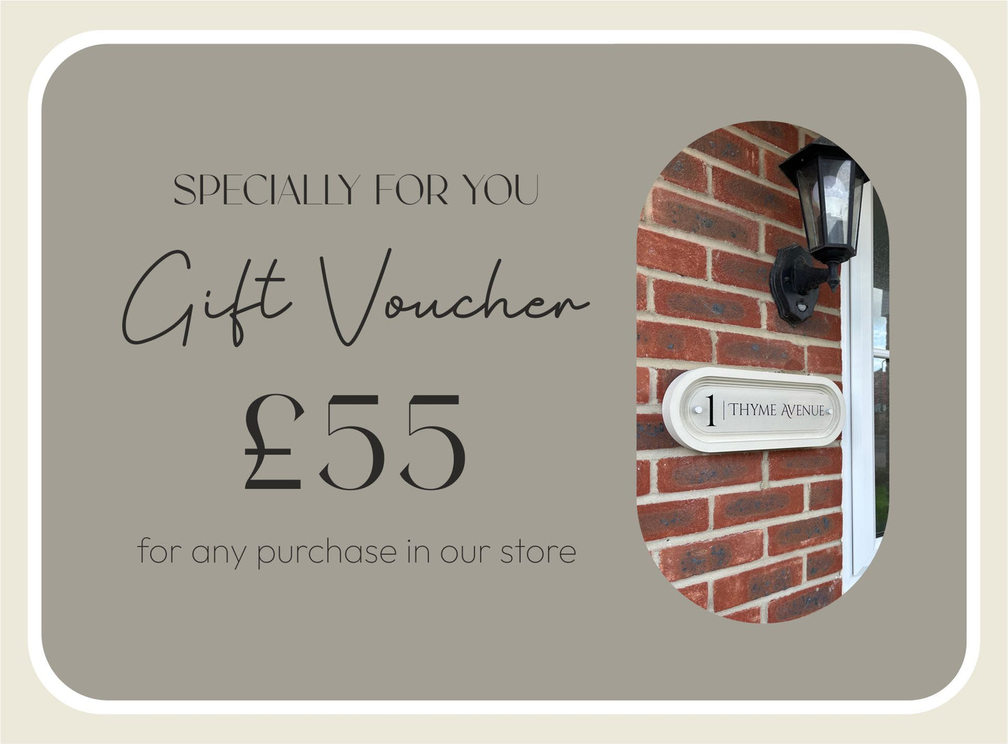 Luxury House Sign Gift Card – Personalised and Thoughtful Gift