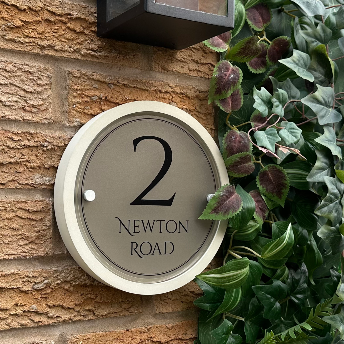 Edit Circulus | Personalised Designer House Sign with Acrylic Front & Portland Stone Back