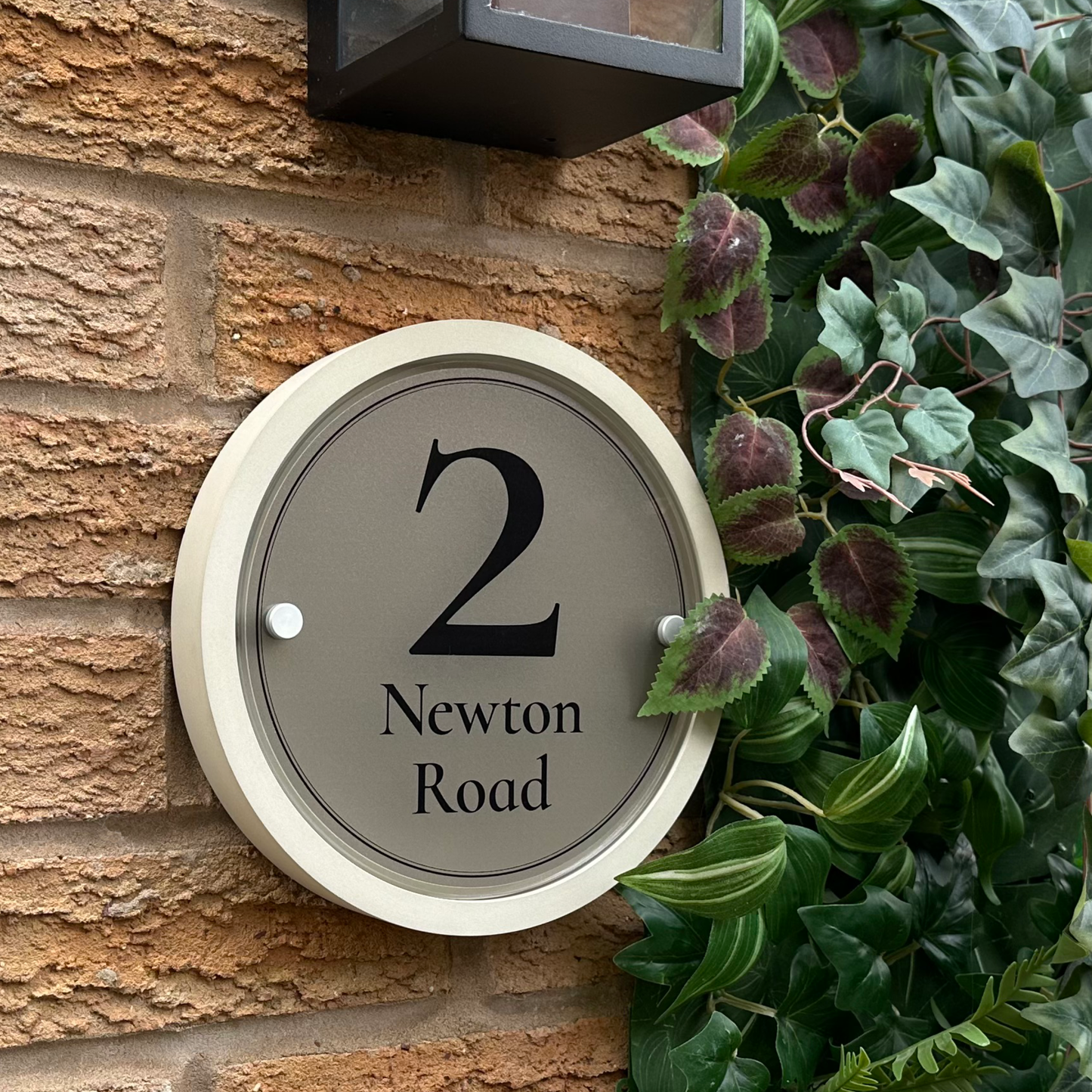 Edit Circulus | Personalised Designer House Sign with Acrylic Front & Portland Stone Back