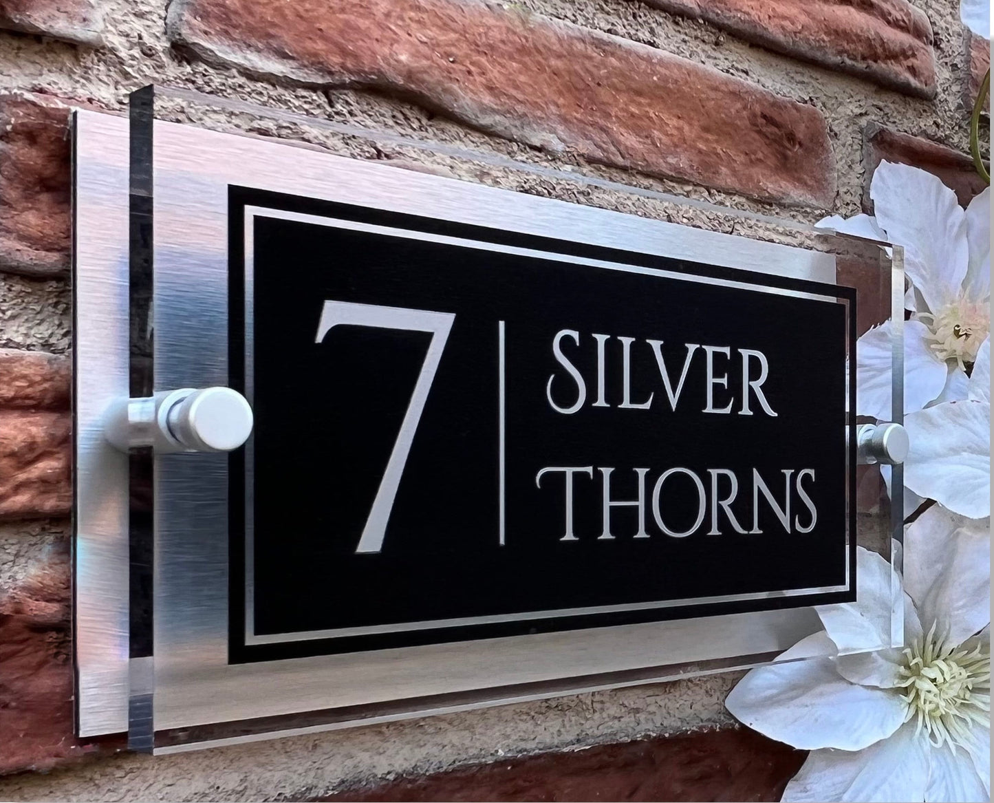 Essentials Rectangle | Personalised House Sign with Perspex front