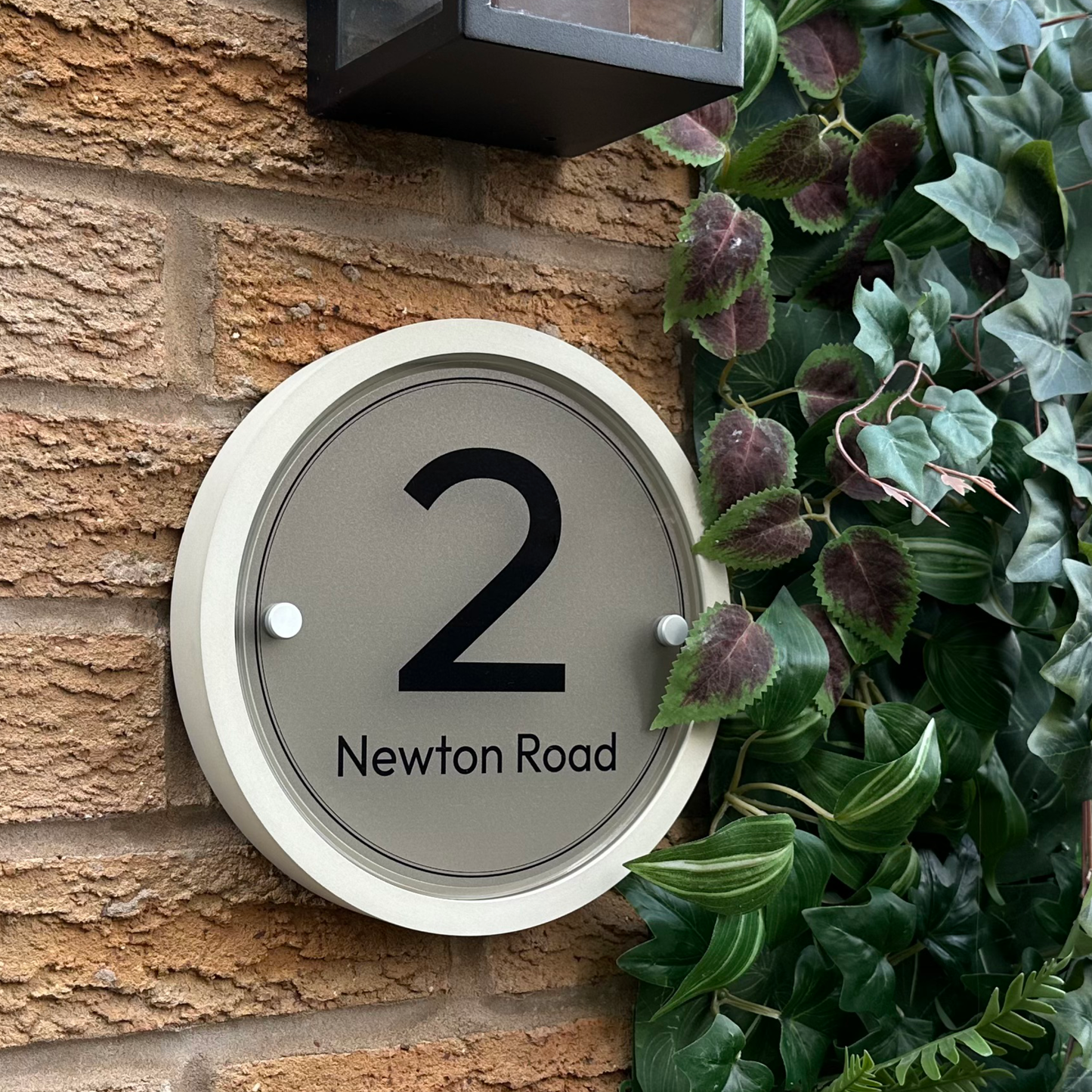 Edit Circulus | Personalised Designer House Sign with Acrylic Front & Portland Stone Back