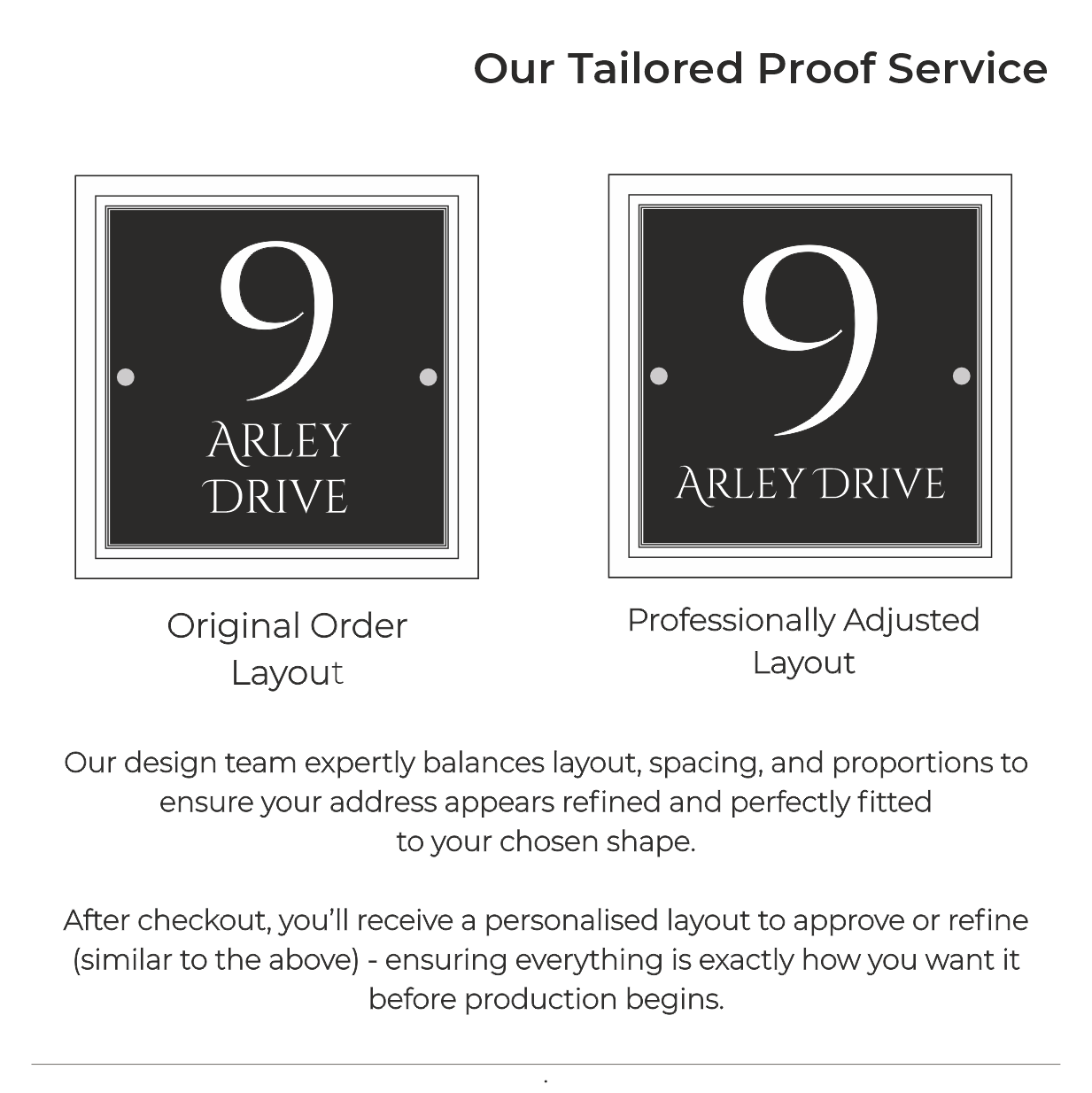 Edit Blocus | Personalised Designer House Sign with Acrylic Front & Portland Stone Frame