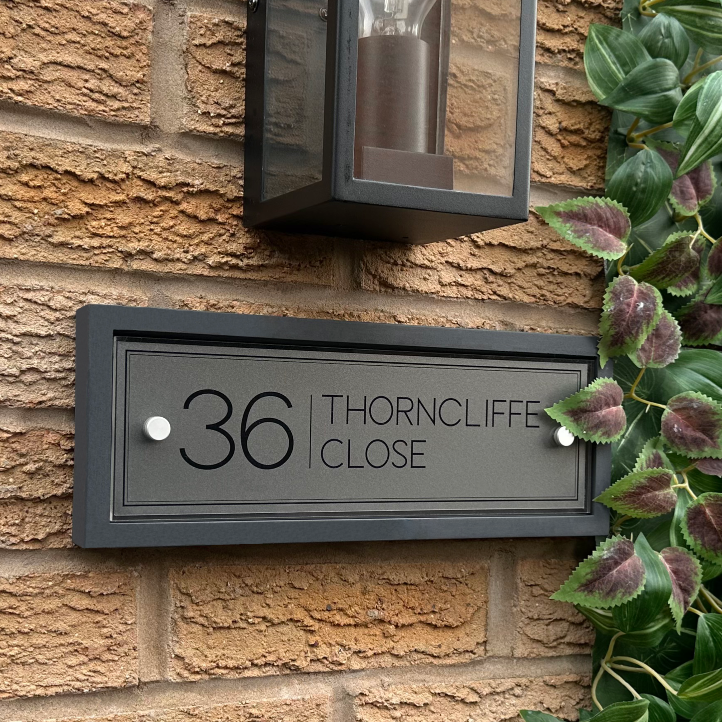 Edit Rectangulum | Personalised Designer House Sign with Acrylic Front & Anthracite Back