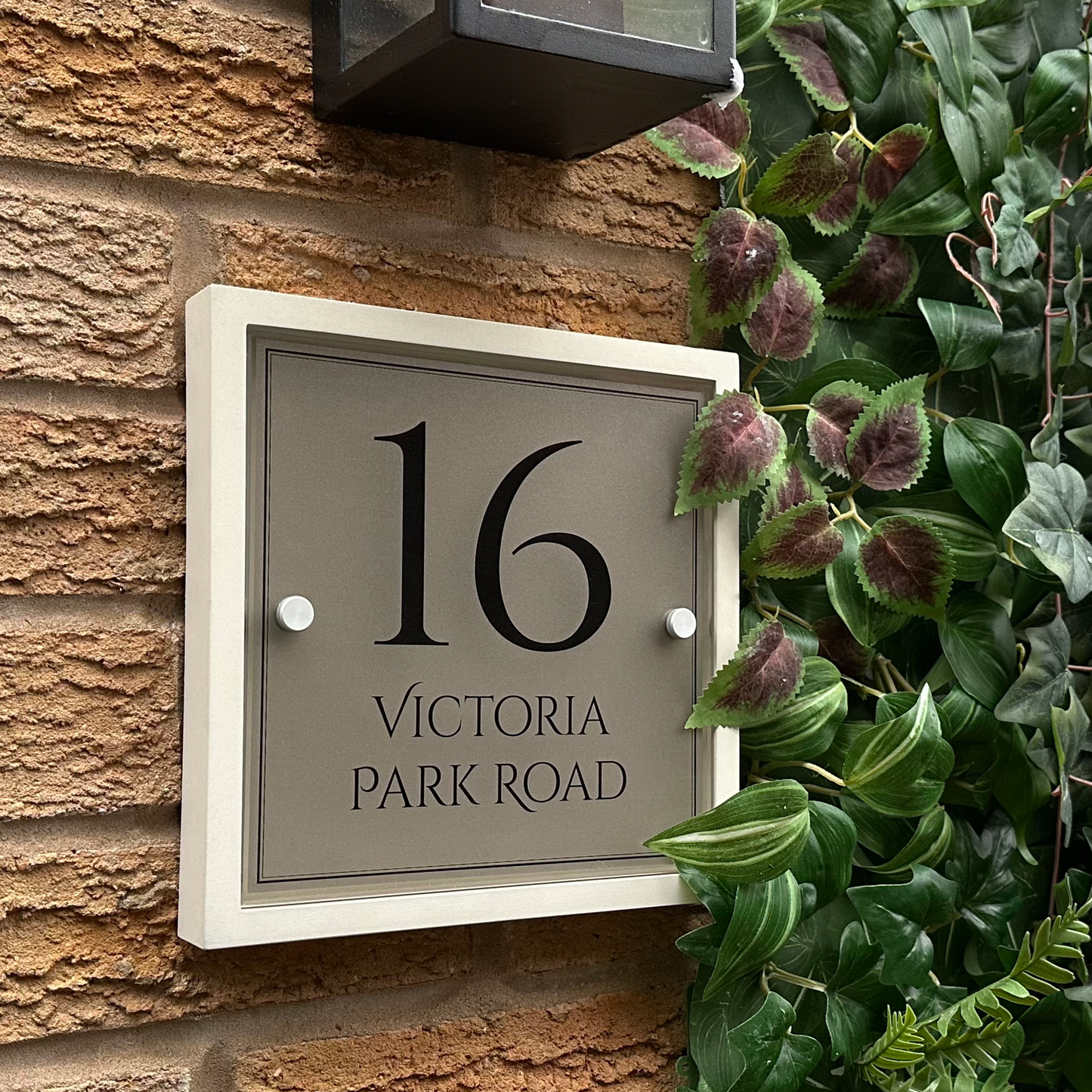 Edit Blocus | Personalised Designer House Sign with Acrylic Front & Portland Stone Back