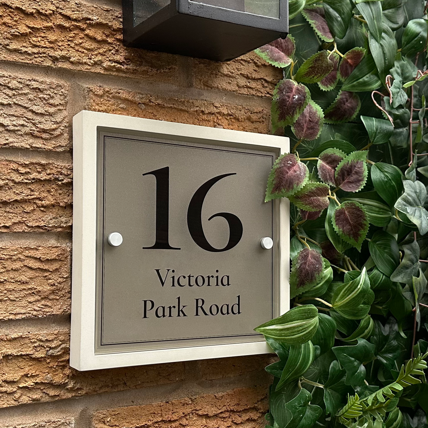 Edit Blocus | Personalised Designer House Sign with Acrylic Front & Portland Stone Back