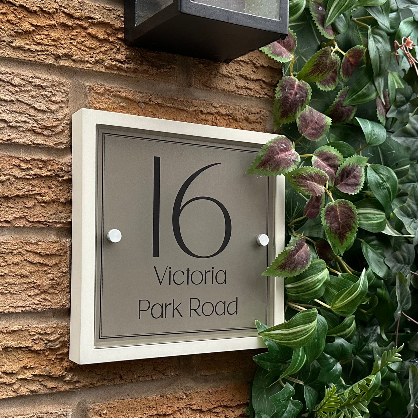 Edit Blocus | Personalised Designer House Sign with Acrylic Front & Portland Stone Back