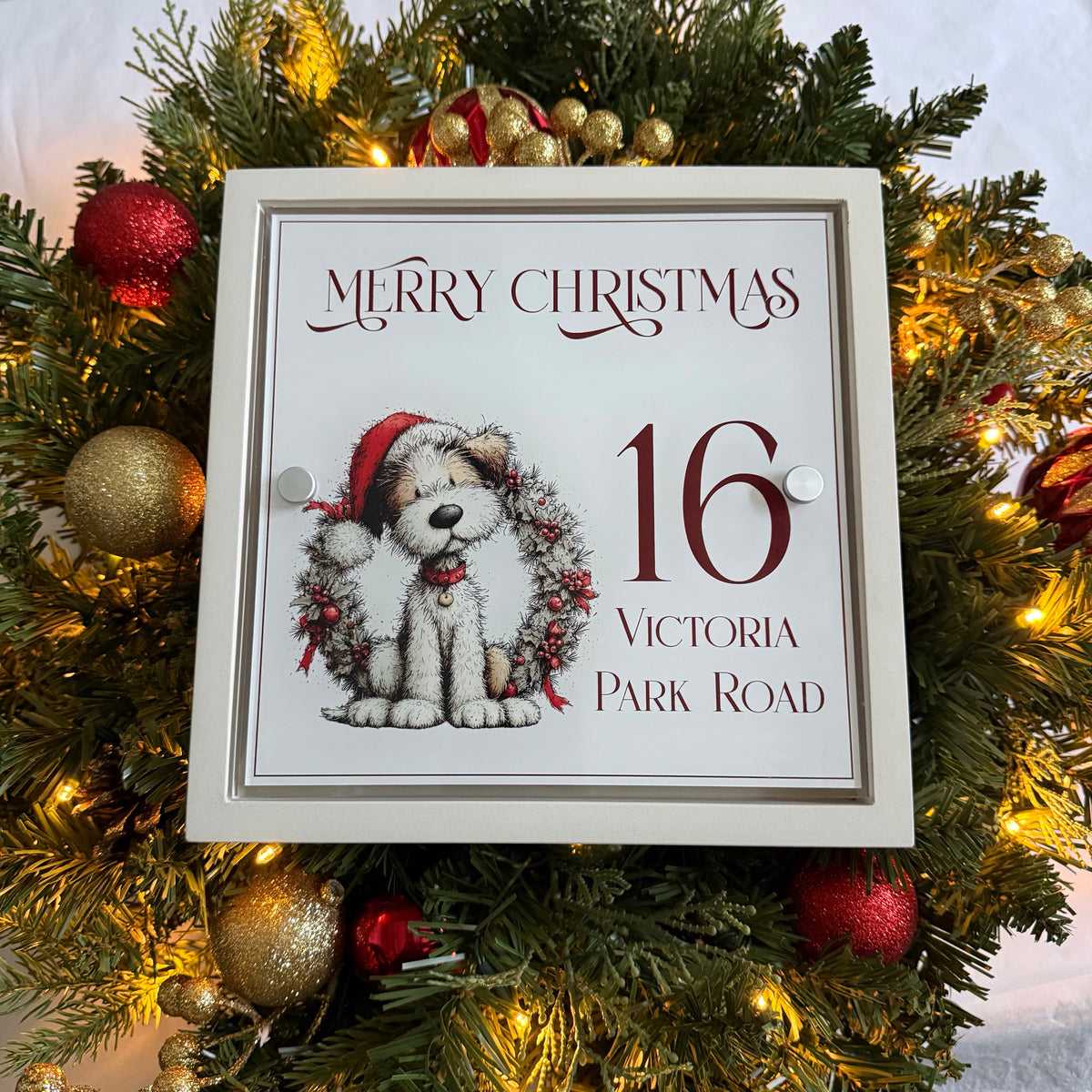 Decorative Personalised Christmas Front Panel – Edit Sign