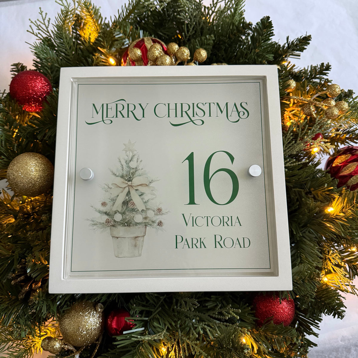 Decorative Personalised Christmas Front Panel – Edit Sign