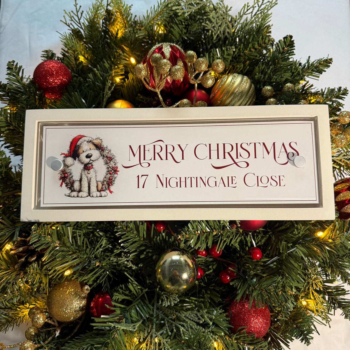 Decorative Personalised Christmas Front Panel – Edit Sign