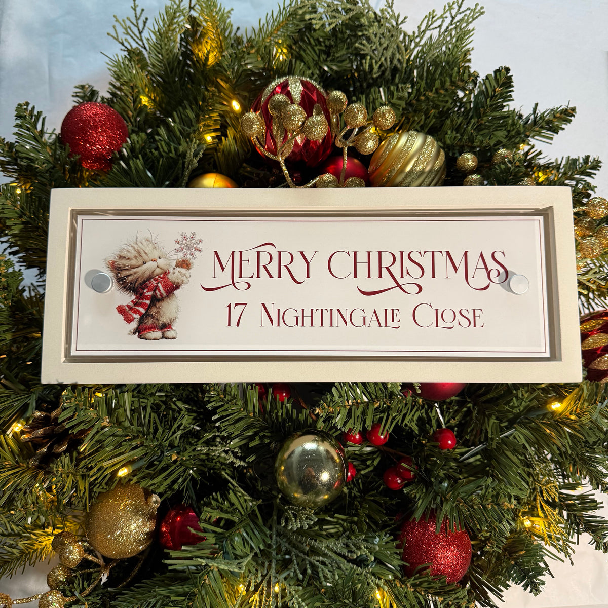 Decorative Personalised Christmas Front Panel – Edit Sign
