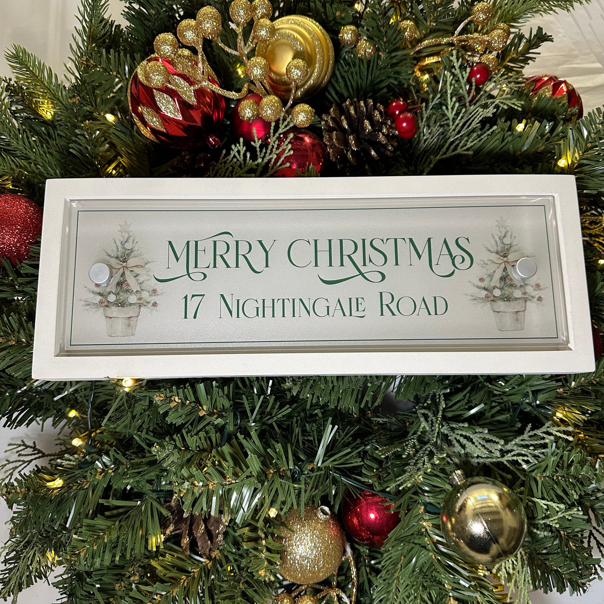 Decorative Personalised Christmas Front Panel – Edit Sign