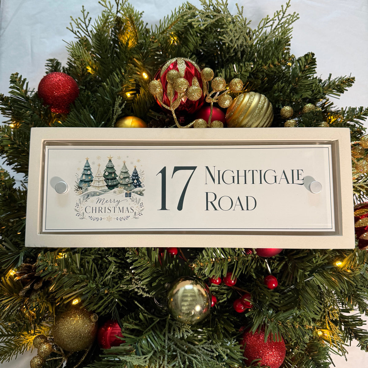 Decorative Personalised Christmas Front Panel – Edit Sign