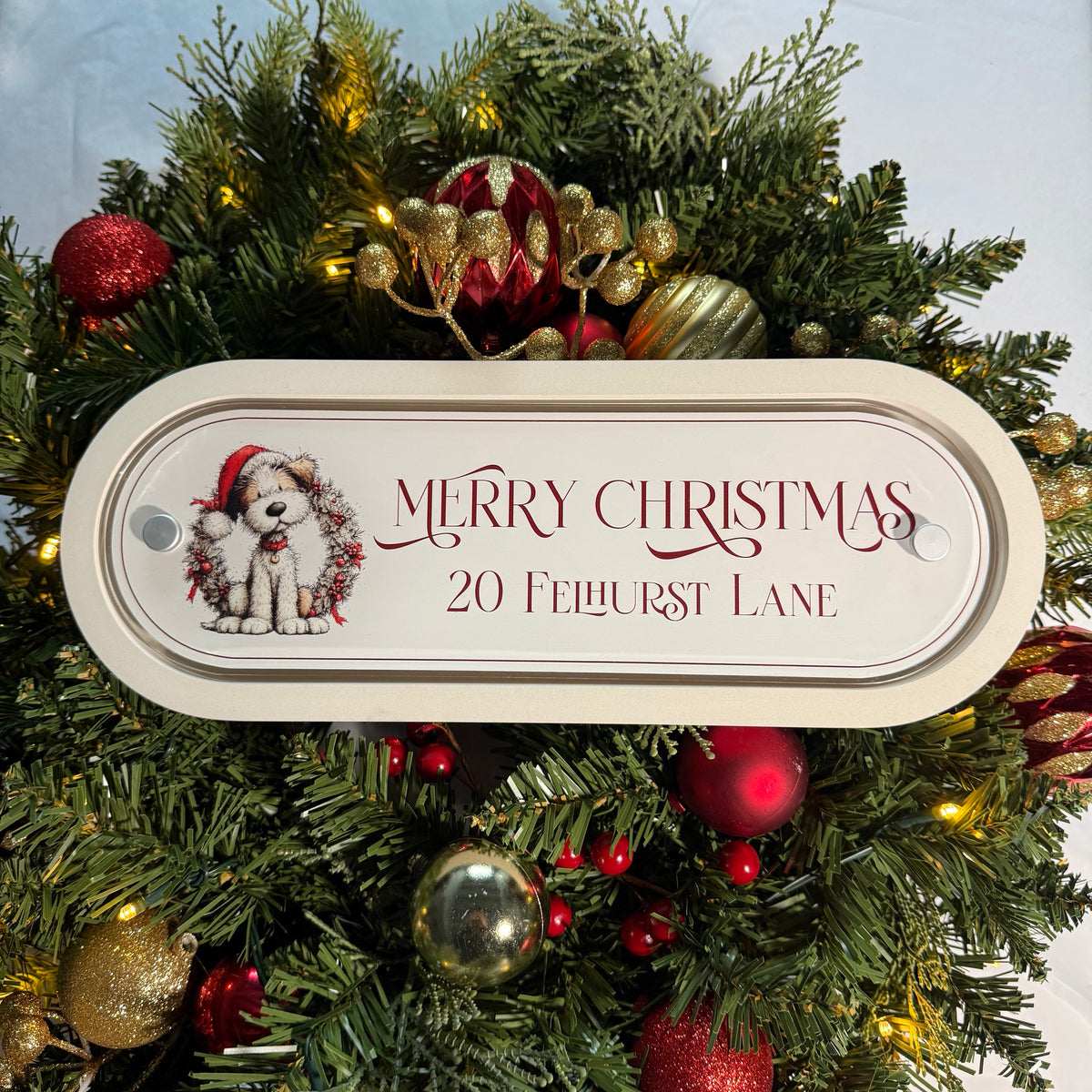 Decorative Personalised Christmas Front Panel – Edit Sign