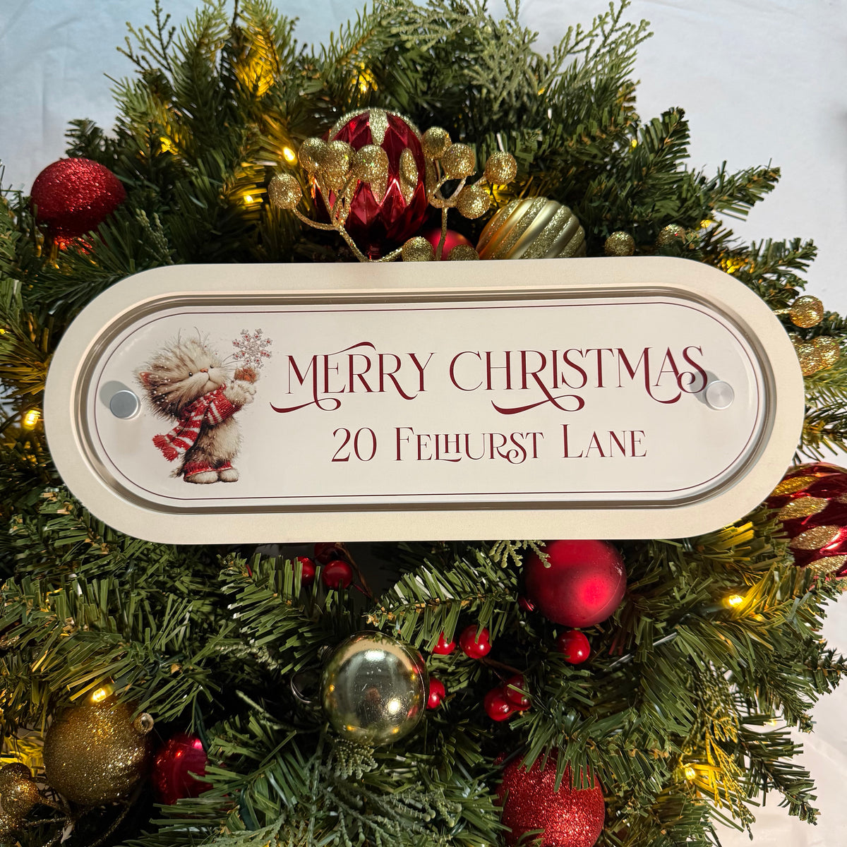 Decorative Personalised Christmas Front Panel – Edit Sign