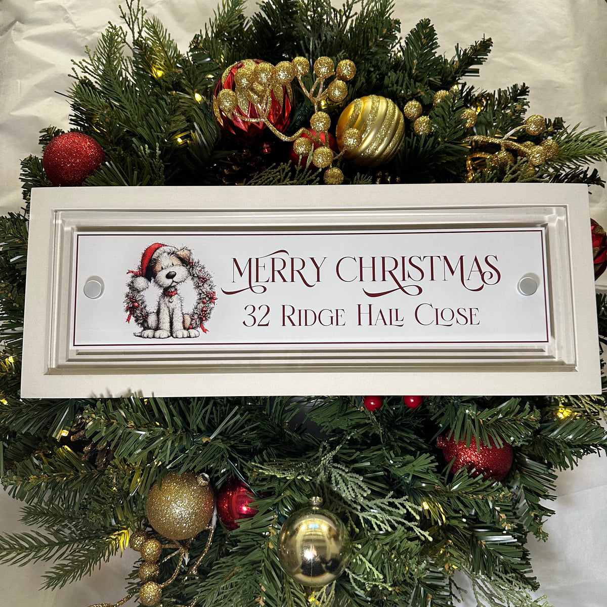 Decorative Personalised Christmas Front Panel – Signature Sign