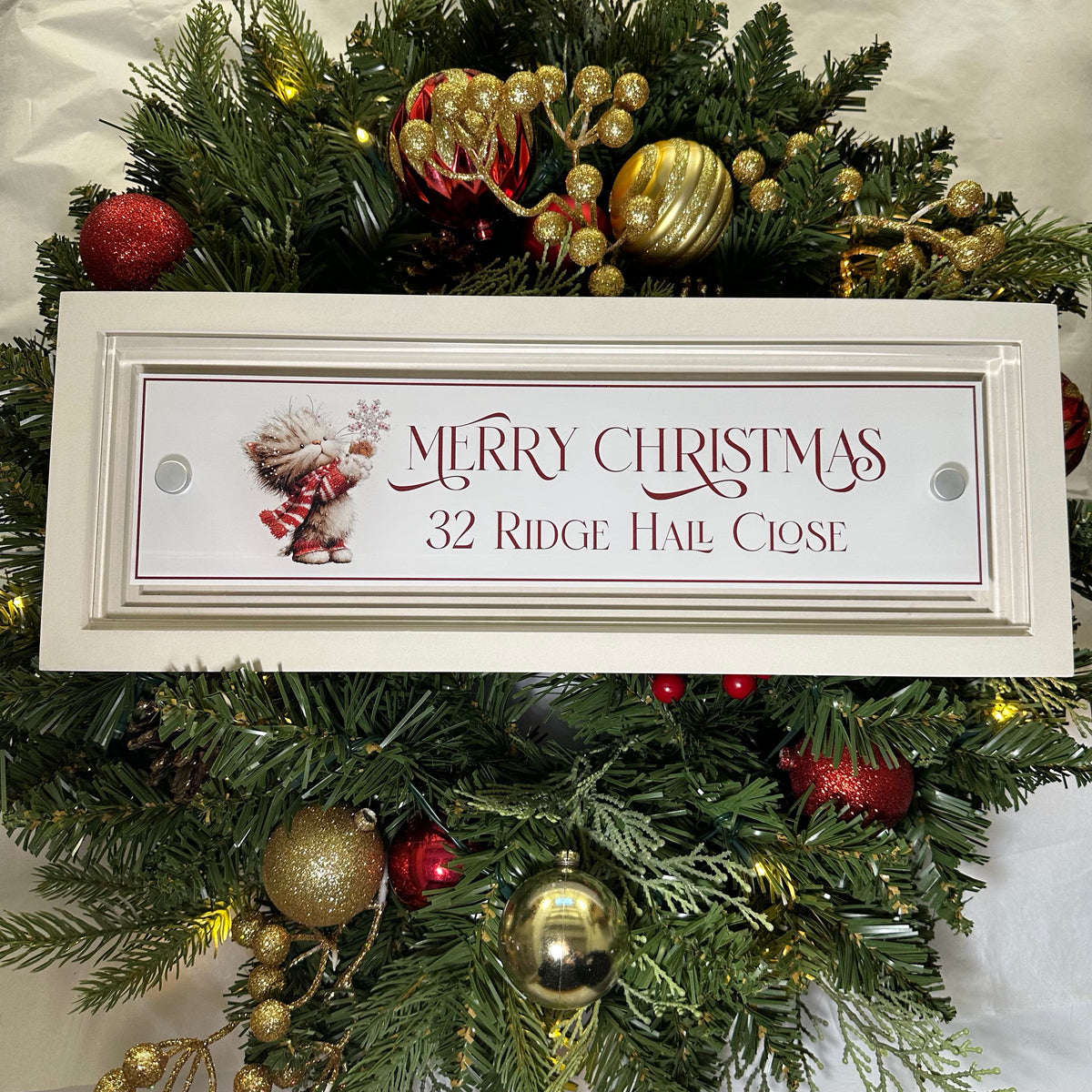 Decorative Personalised Christmas Front Panel – Signature Sign
