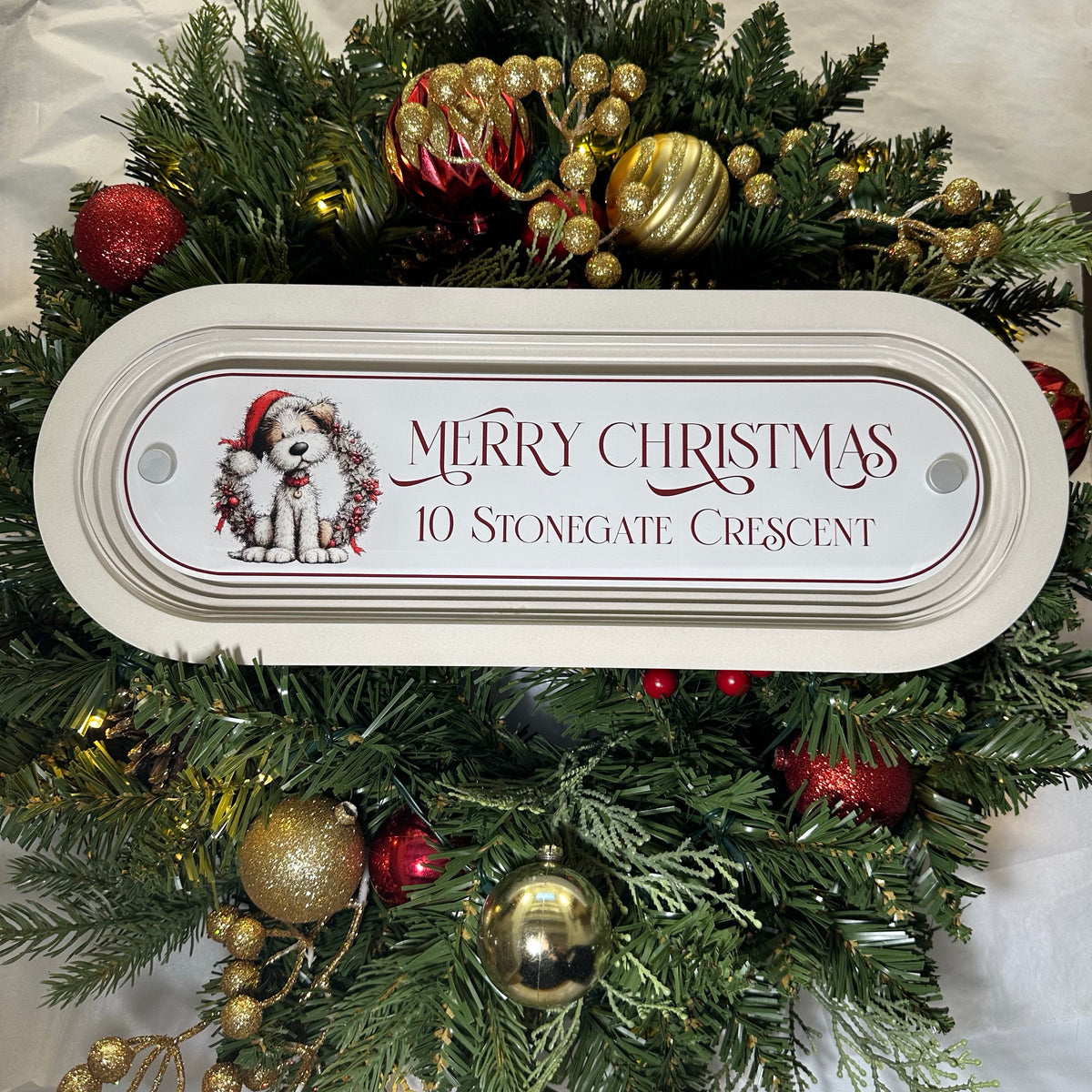 Decorative Personalised Christmas Front Panel – Signature Sign