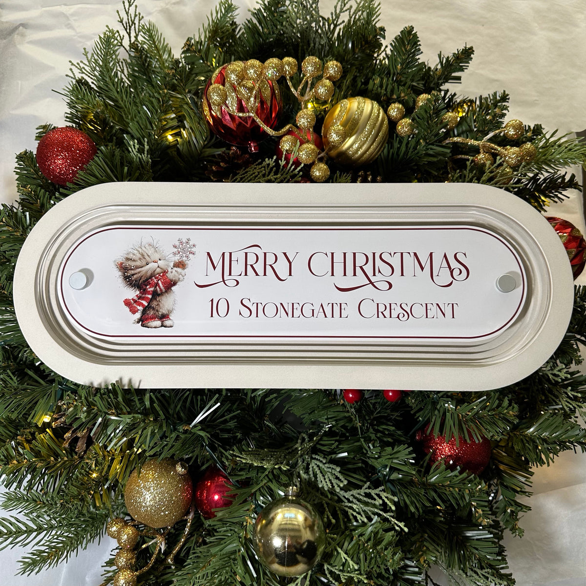 Decorative Personalised Christmas Front Panel – Signature Sign