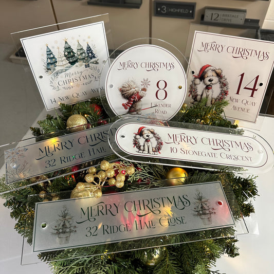 Decorative Personalised Christmas Front Panel – Signature Sign