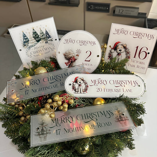 Decorative Personalised Christmas Front Panel – Edit Sign
