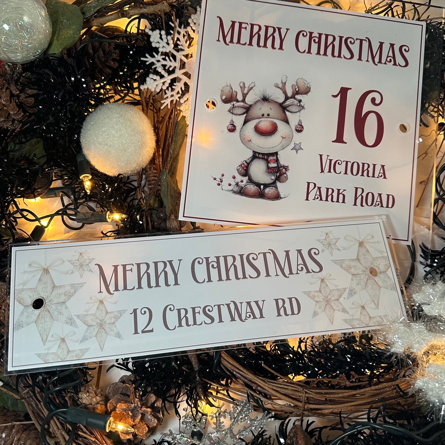 Decorative Personalised Christmas Front Panel – Edit Sign