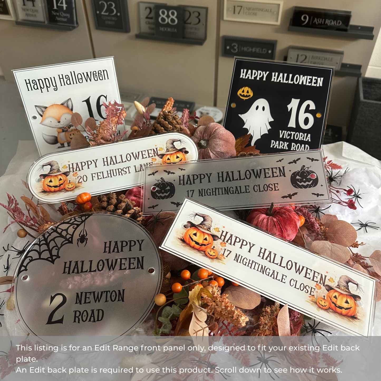 Decorative Personalised Halloween Front Panel – Edit Sign
