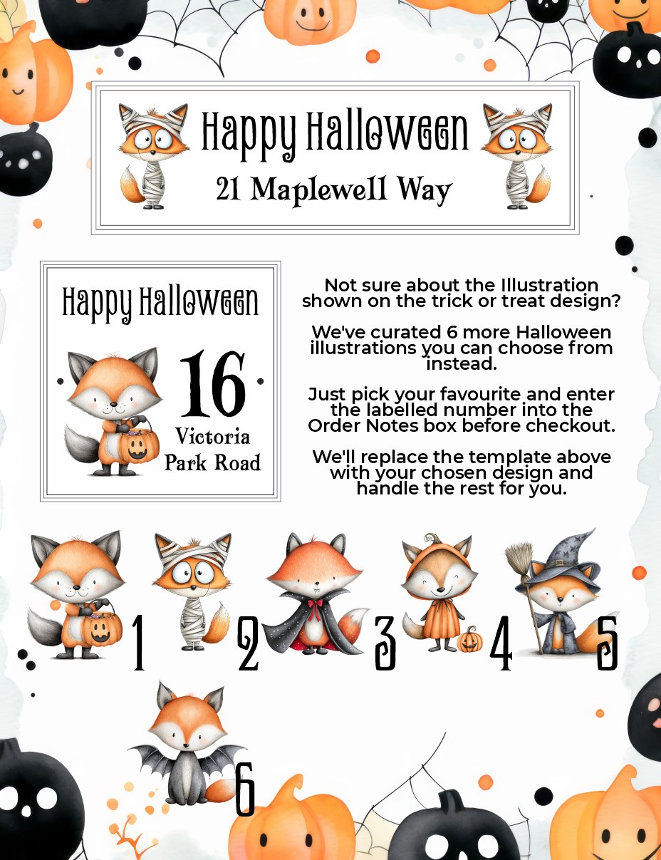 Decorative Personalised Halloween Front Panel – Edit Sign